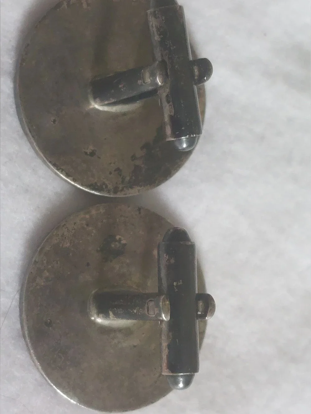 Vintage Sterling Silver St. Christopher Protect Us Cufflinks 1